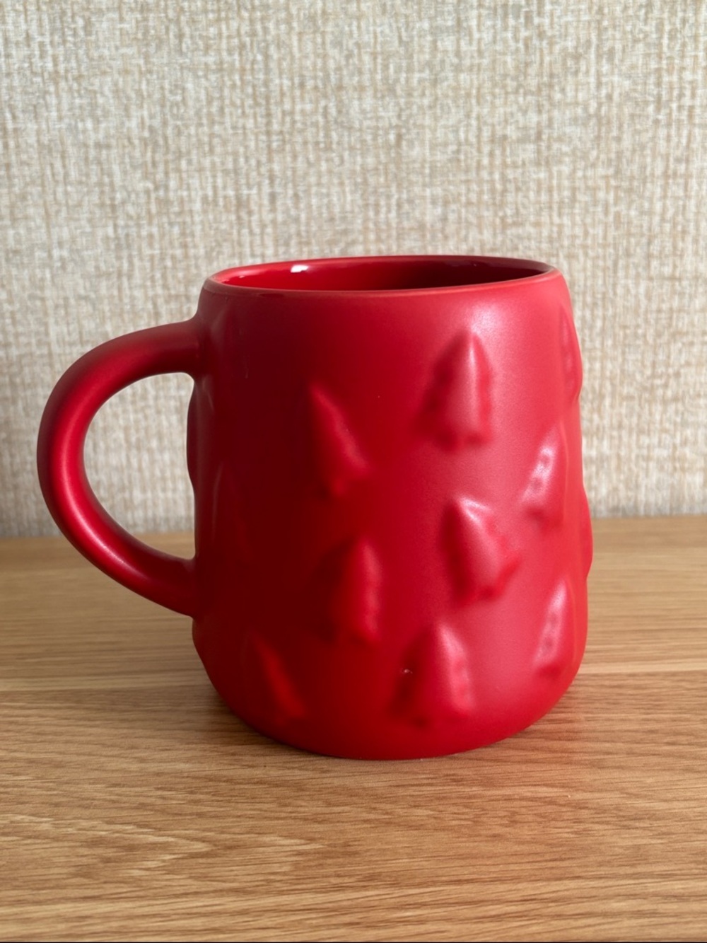 Bay‎ Island Red Textured Ceramic Coffee Mug